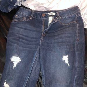 Blue stretchy jeggings